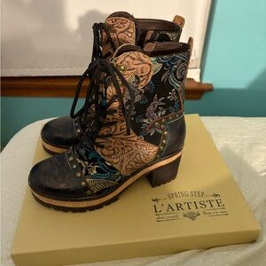 Spring Step L'Artiste Women's Severe Lace-Up Bootie